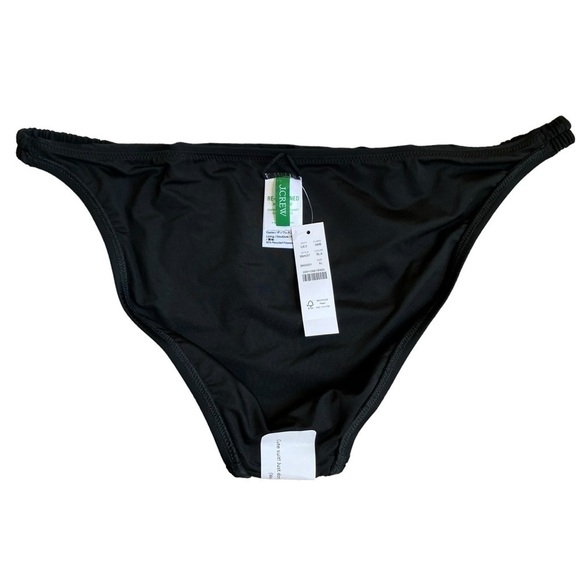 NWT J. Crew Scrunchie Strap Full-coverage Bikini Bottom Black Sz XL - Picture 12 of 13